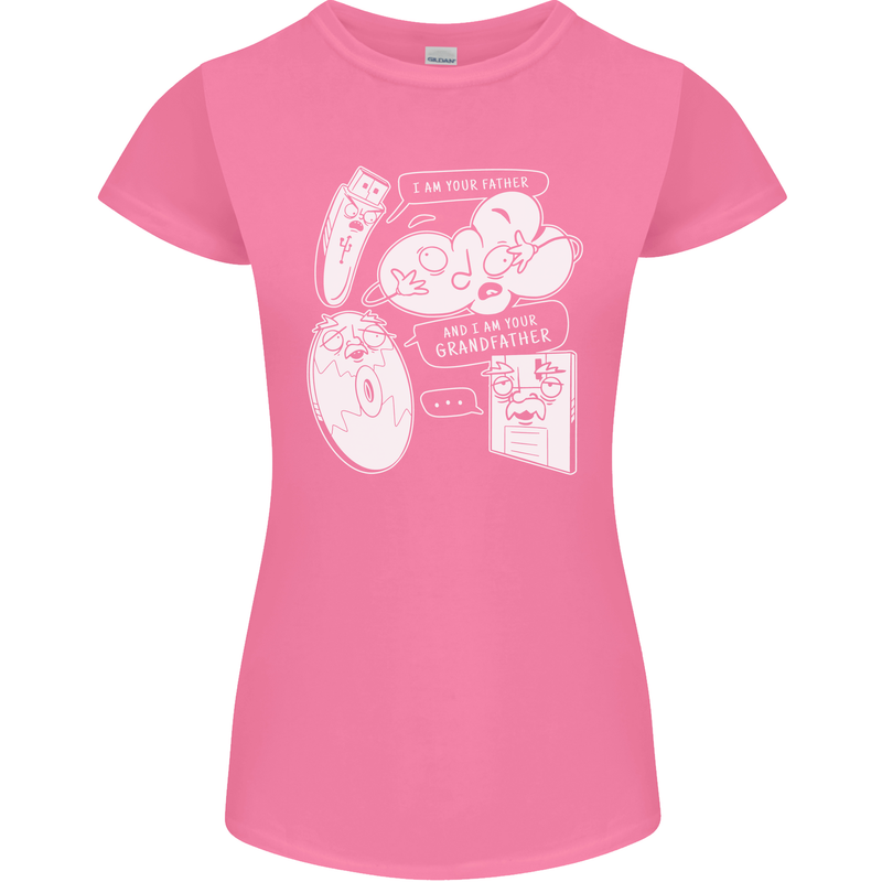 Storage Evolution HD Drive USB Stick CD Womens Petite Cut T-Shirt Azalea