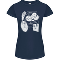 Storage Evolution HD Drive USB Stick CD Womens Petite Cut T-Shirt Navy Blue
