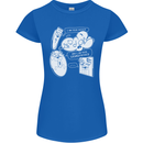 Storage Evolution HD Drive USB Stick CD Womens Petite Cut T-Shirt Royal Blue