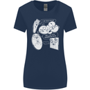 Storage Evolution HD Drive USB Stick CD Womens Wider Cut T-Shirt Navy Blue