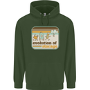 Storage Evolution Retro CD HD Drive USB Stick Childrens Kids Hoodie Forest Green