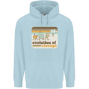 Storage Evolution Retro CD HD Drive USB Stick Childrens Kids Hoodie Light Blue
