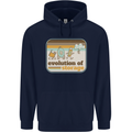 Storage Evolution Retro CD HD Drive USB Stick Childrens Kids Hoodie Navy Blue