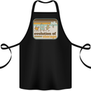 Storage Evolution Retro CD HD Drive USB Stick Cotton Apron 100% Organic Black
