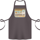 Storage Evolution Retro CD HD Drive USB Stick Cotton Apron 100% Organic Dark Grey