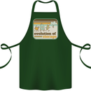 Storage Evolution Retro CD HD Drive USB Stick Cotton Apron 100% Organic Forest Green