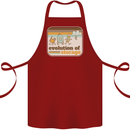 Storage Evolution Retro CD HD Drive USB Stick Cotton Apron 100% Organic Maroon