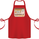 Storage Evolution Retro CD HD Drive USB Stick Cotton Apron 100% Organic Red