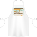 Storage Evolution Retro CD HD Drive USB Stick Cotton Apron 100% Organic White