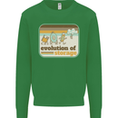 Storage Evolution Retro CD HD Drive USB Stick Kids Sweatshirt Jumper Irish Green