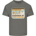 Storage Evolution Retro CD HD Drive USB Stick Kids T-Shirt Childrens Charcoal