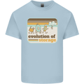 Storage Evolution Retro CD HD Drive USB Stick Kids T-Shirt Childrens Light Blue