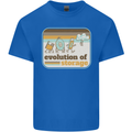 Storage Evolution Retro CD HD Drive USB Stick Kids T-Shirt Childrens Royal Blue