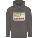Storage Evolution Retro CD HD Drive USB Stick Mens 80% Cotton Hoodie Charcoal