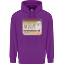 Storage Evolution Retro CD HD Drive USB Stick Mens 80% Cotton Hoodie Purple
