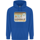 Storage Evolution Retro CD HD Drive USB Stick Mens 80% Cotton Hoodie Royal Blue