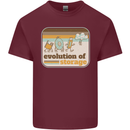 Storage Evolution Retro CD HD Drive USB Stick Mens Cotton T-Shirt Tee Top Maroon