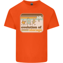 Storage Evolution Retro CD HD Drive USB Stick Mens Cotton T-Shirt Tee Top Orange