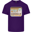 Storage Evolution Retro CD HD Drive USB Stick Mens Cotton T-Shirt Tee Top Purple