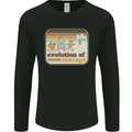 Storage Evolution Retro CD HD Drive USB Stick Mens Long Sleeve T-Shirt Black