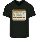 Storage Evolution Retro CD HD Drive USB Stick Mens V-Neck Cotton T-Shirt Black