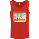 Storage Evolution Retro CD HD Drive USB Stick Mens Vest Tank Top Red