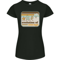 Storage Evolution Retro CD HD Drive USB Stick Womens Petite Cut T-Shirt Black