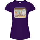 Storage Evolution Retro CD HD Drive USB Stick Womens Petite Cut T-Shirt Purple