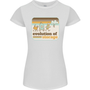 Storage Evolution Retro CD HD Drive USB Stick Womens Petite Cut T-Shirt White
