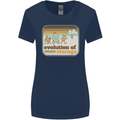 Storage Evolution Retro CD HD Drive USB Stick Womens Wider Cut T-Shirt Navy Blue