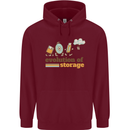 Storage Evolution Retro HD Drive USB Stick CD Childrens Kids Hoodie Maroon