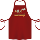 Storage Evolution Retro HD Drive USB Stick CD Cotton Apron 100% Organic Maroon