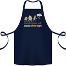 Storage Evolution Retro HD Drive USB Stick CD Cotton Apron 100% Organic Navy Blue