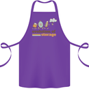 Storage Evolution Retro HD Drive USB Stick CD Cotton Apron 100% Organic Purple