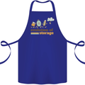 Storage Evolution Retro HD Drive USB Stick CD Cotton Apron 100% Organic Royal Blue