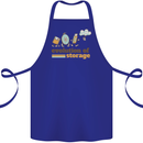 Storage Evolution Retro HD Drive USB Stick CD Cotton Apron 100% Organic Royal Blue