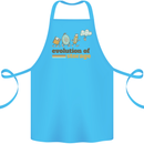 Storage Evolution Retro HD Drive USB Stick CD Cotton Apron 100% Organic Turquoise
