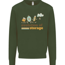 Storage Evolution Retro HD Drive USB Stick CD Kids Sweatshirt Jumper Forest Green