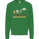 Storage Evolution Retro HD Drive USB Stick CD Kids Sweatshirt Jumper Irish Green