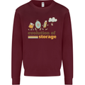Storage Evolution Retro HD Drive USB Stick CD Kids Sweatshirt Jumper Maroon
