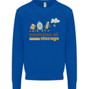 Storage Evolution Retro HD Drive USB Stick CD Kids Sweatshirt Jumper Royal Blue