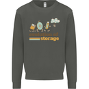 Storage Evolution Retro HD Drive USB Stick CD Kids Sweatshirt Jumper Storm Grey