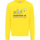 Storage Evolution Retro HD Drive USB Stick CD Kids Sweatshirt Jumper Yellow