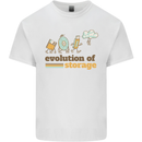 Storage Evolution Retro HD Drive USB Stick CD Kids T-Shirt Childrens White