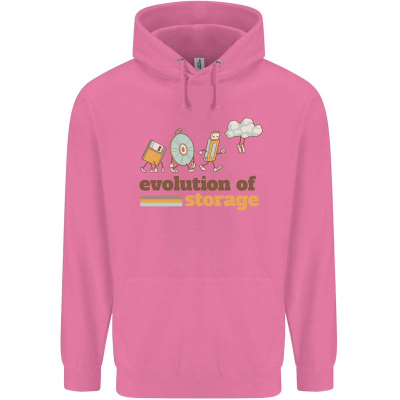 Storage Evolution Retro HD Drive USB Stick CD Mens 80% Cotton Hoodie Azelea