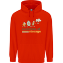 Storage Evolution Retro HD Drive USB Stick CD Mens 80% Cotton Hoodie Bright Red
