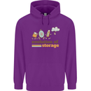 Storage Evolution Retro HD Drive USB Stick CD Mens 80% Cotton Hoodie Purple