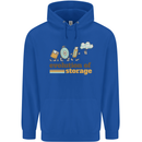 Storage Evolution Retro HD Drive USB Stick CD Mens 80% Cotton Hoodie Royal Blue