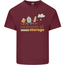 Storage Evolution Retro HD Drive USB Stick CD Mens Cotton T-Shirt Tee Top Maroon