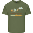 Storage Evolution Retro HD Drive USB Stick CD Mens Cotton T-Shirt Tee Top Military Green